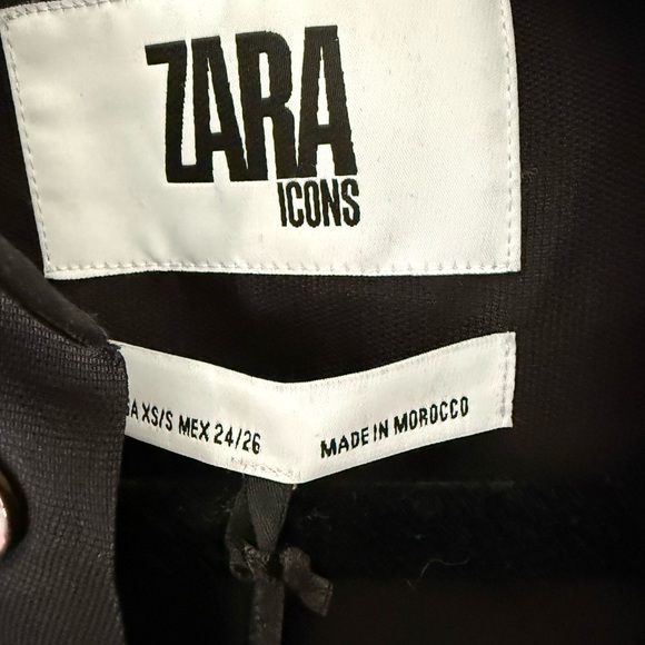 ZARA Icons Limited Edition Belted Shirt Blazer Black XS/S Chic Tailored - Picture 3 of 4